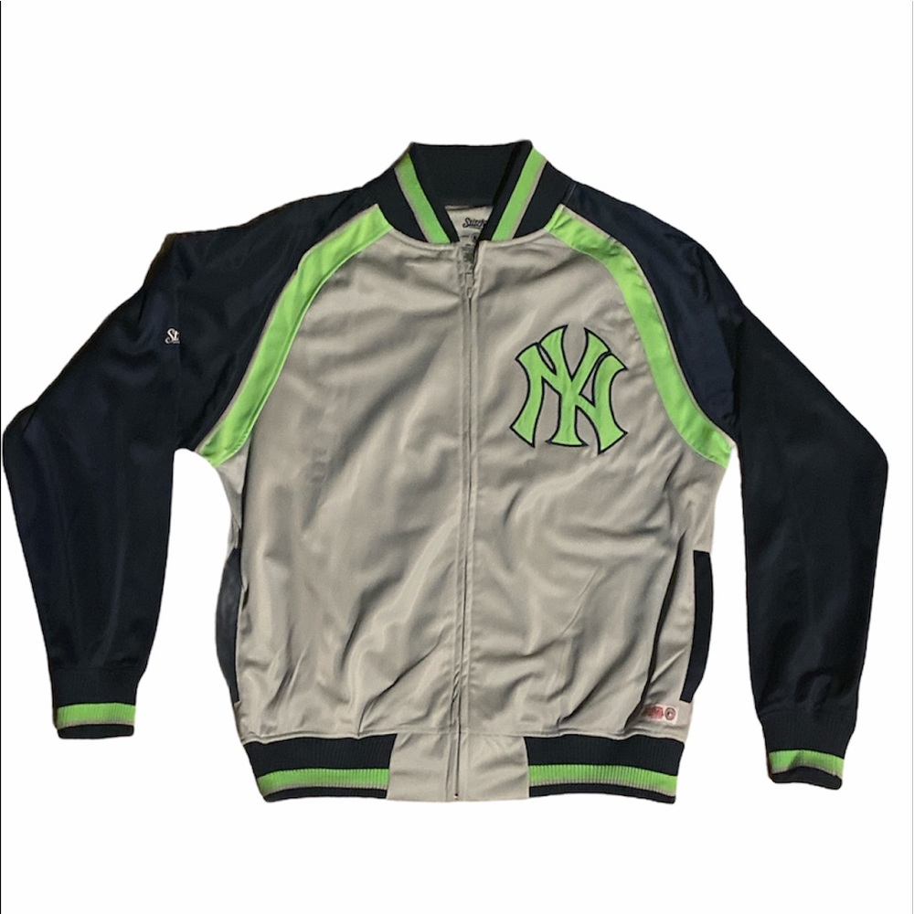 Large Yankee’s Zip-Up in grey/Navy/Green